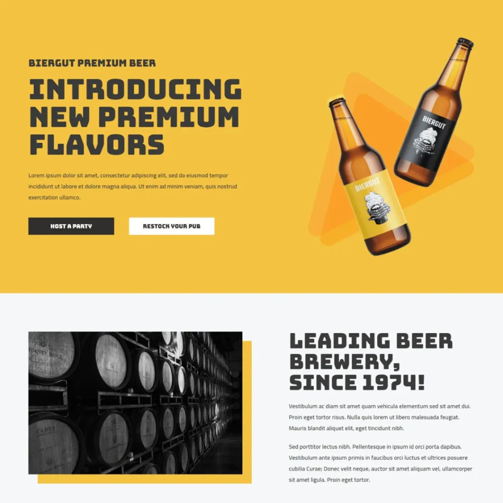 Landing Page nueva cerveza