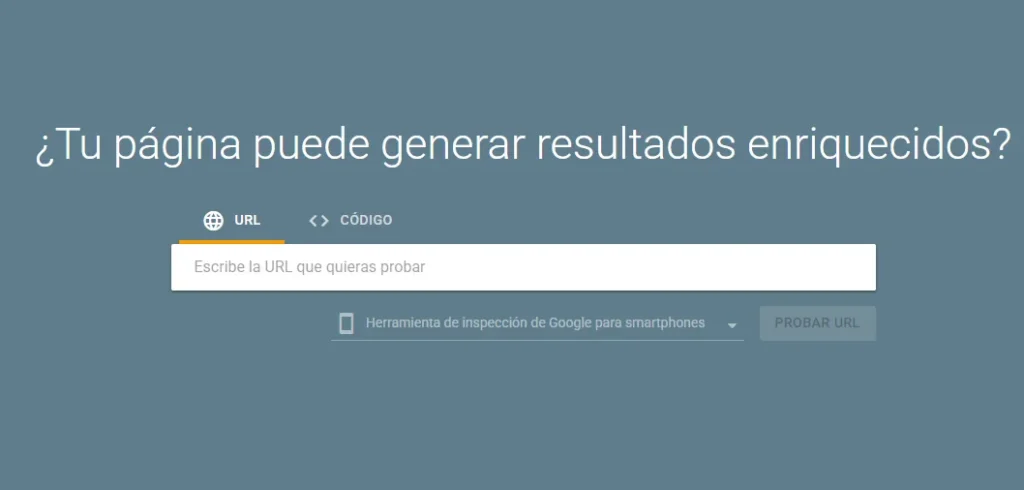 prueba de resultados enriquecidos google