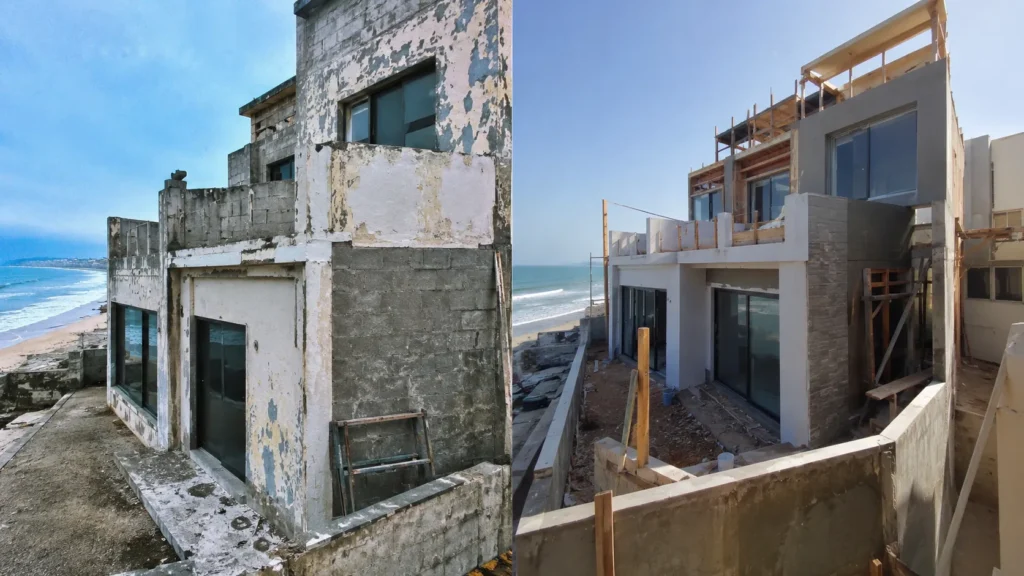 construccion antes y despues